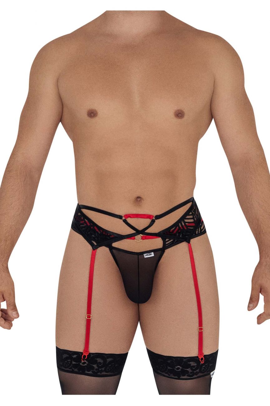 JCSTK - CandyMan 99588 Lace Garter G-String Black