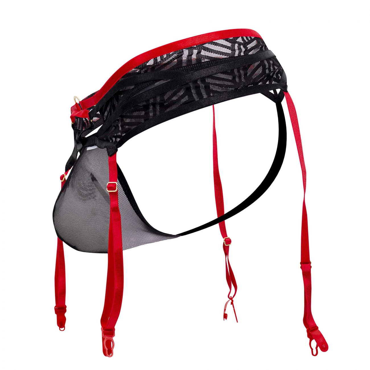 JCSTK - CandyMan 99588 Lace Garter G-String Black