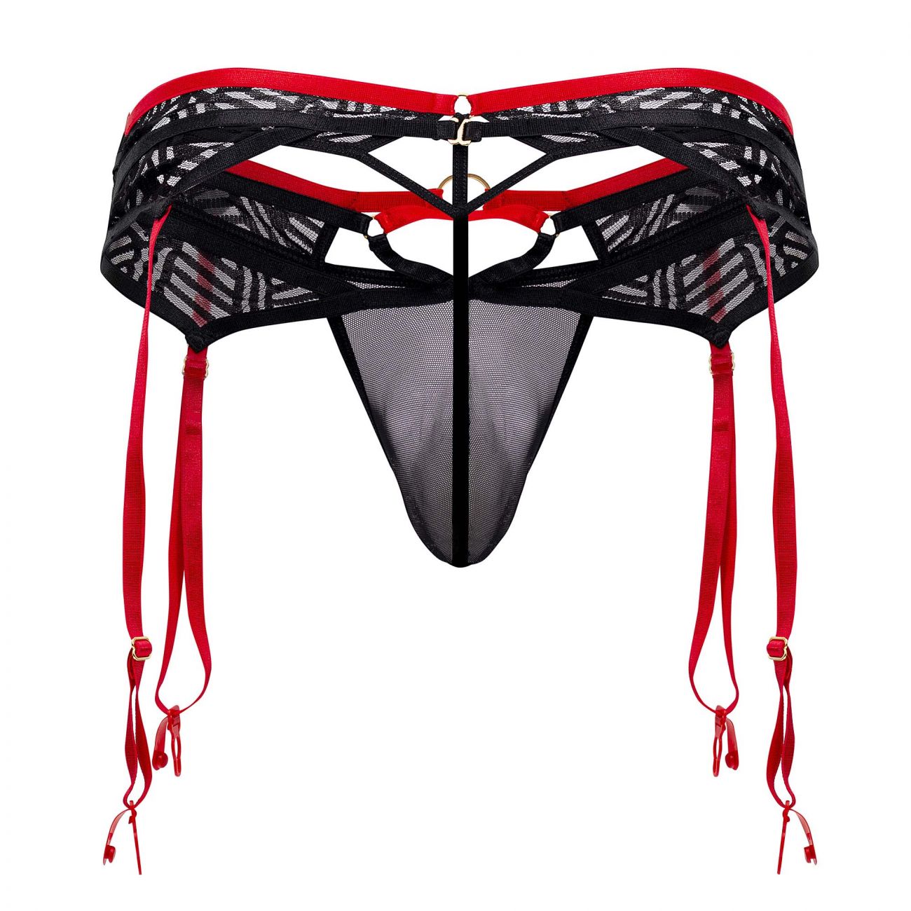 JCSTK - CandyMan 99588 Lace Garter G-String Black