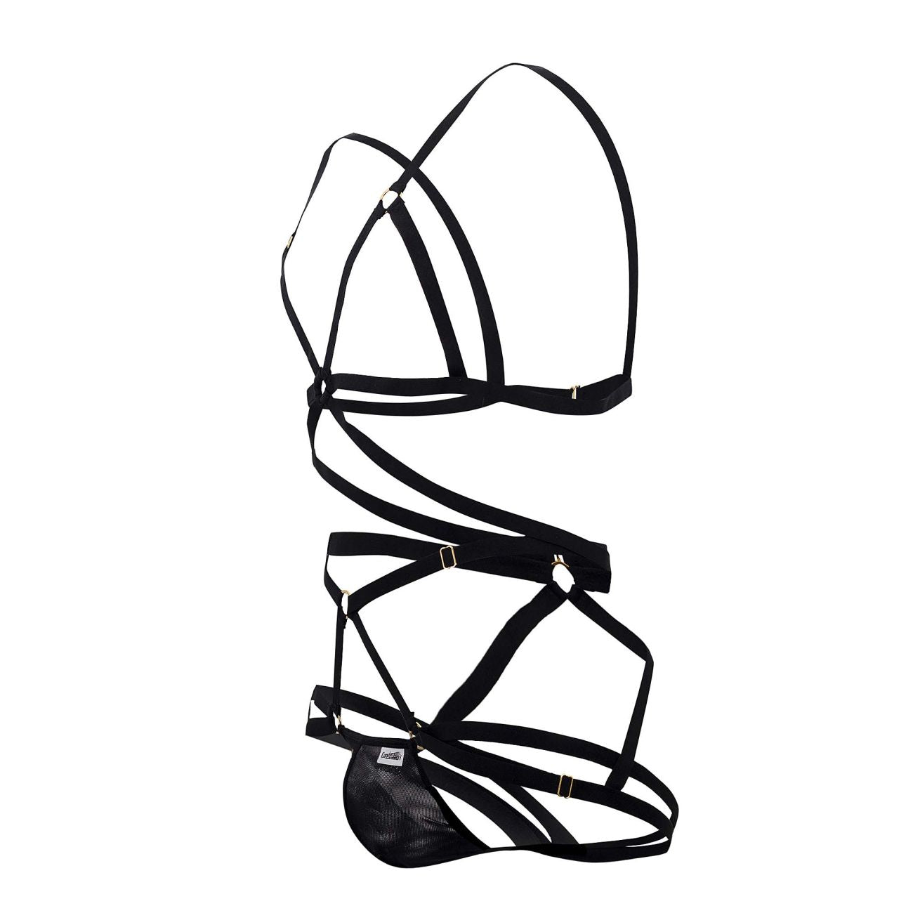 JCSTK - CandyMan 99635 Strappy Harness Set Black