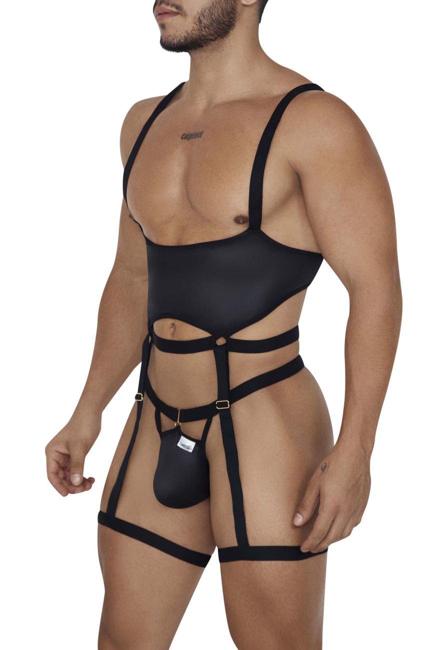 JCSTK - CandyMan 99667 Harness Bodysuit Black