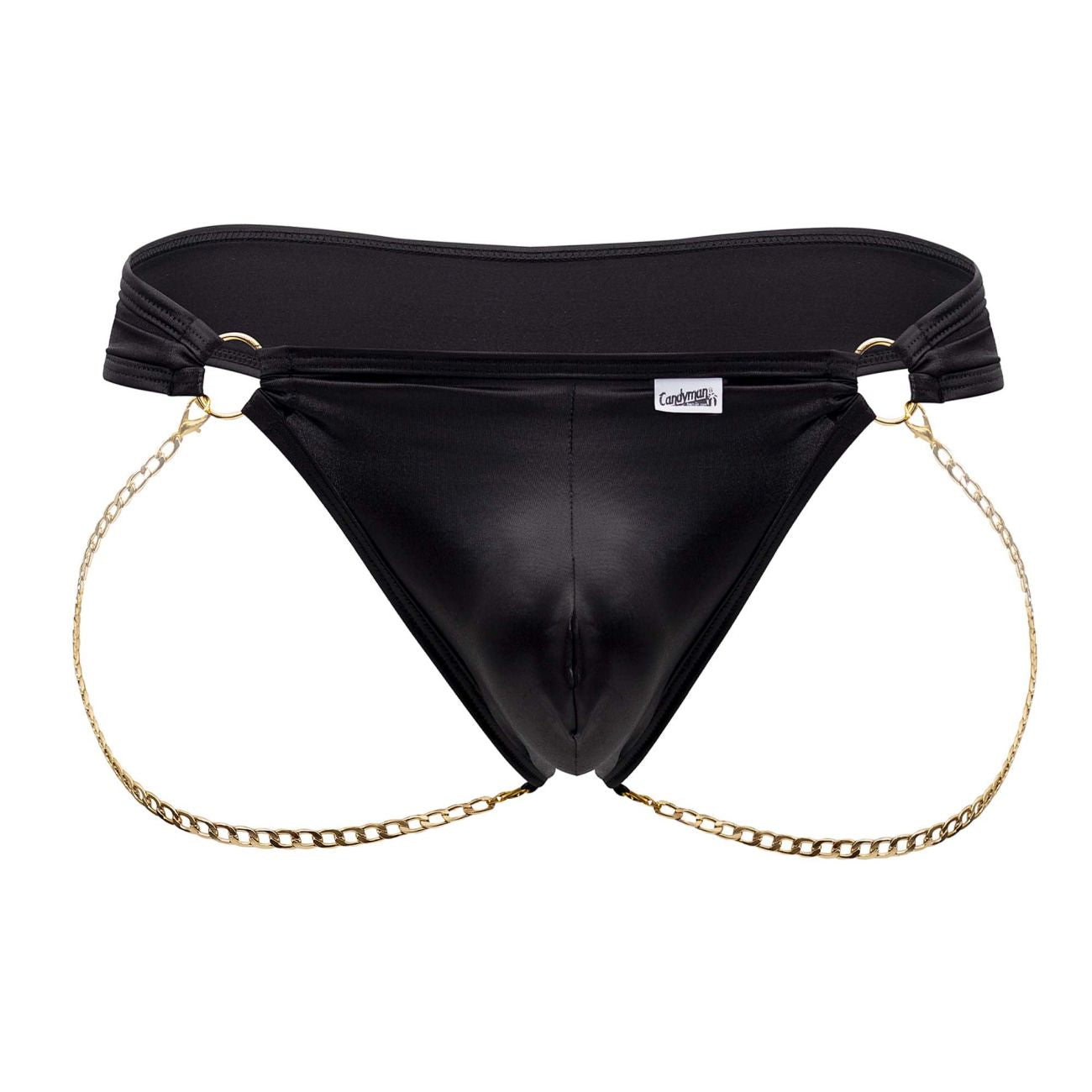 CandyMan 99669 Chain Thongs Black