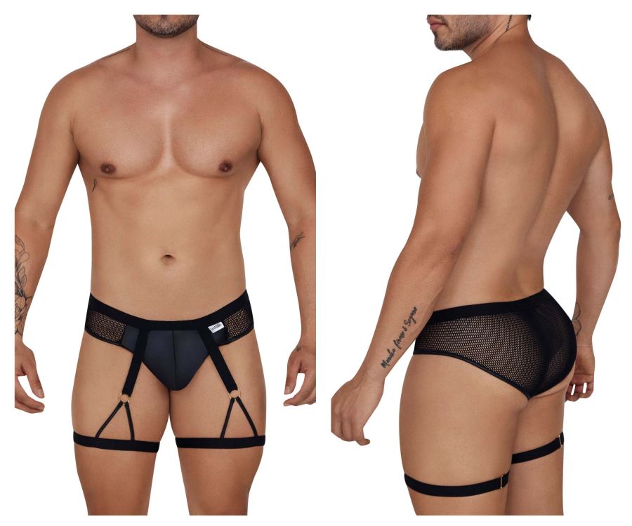 JCSTK - CandyMan 99684 Garter Briefs Black