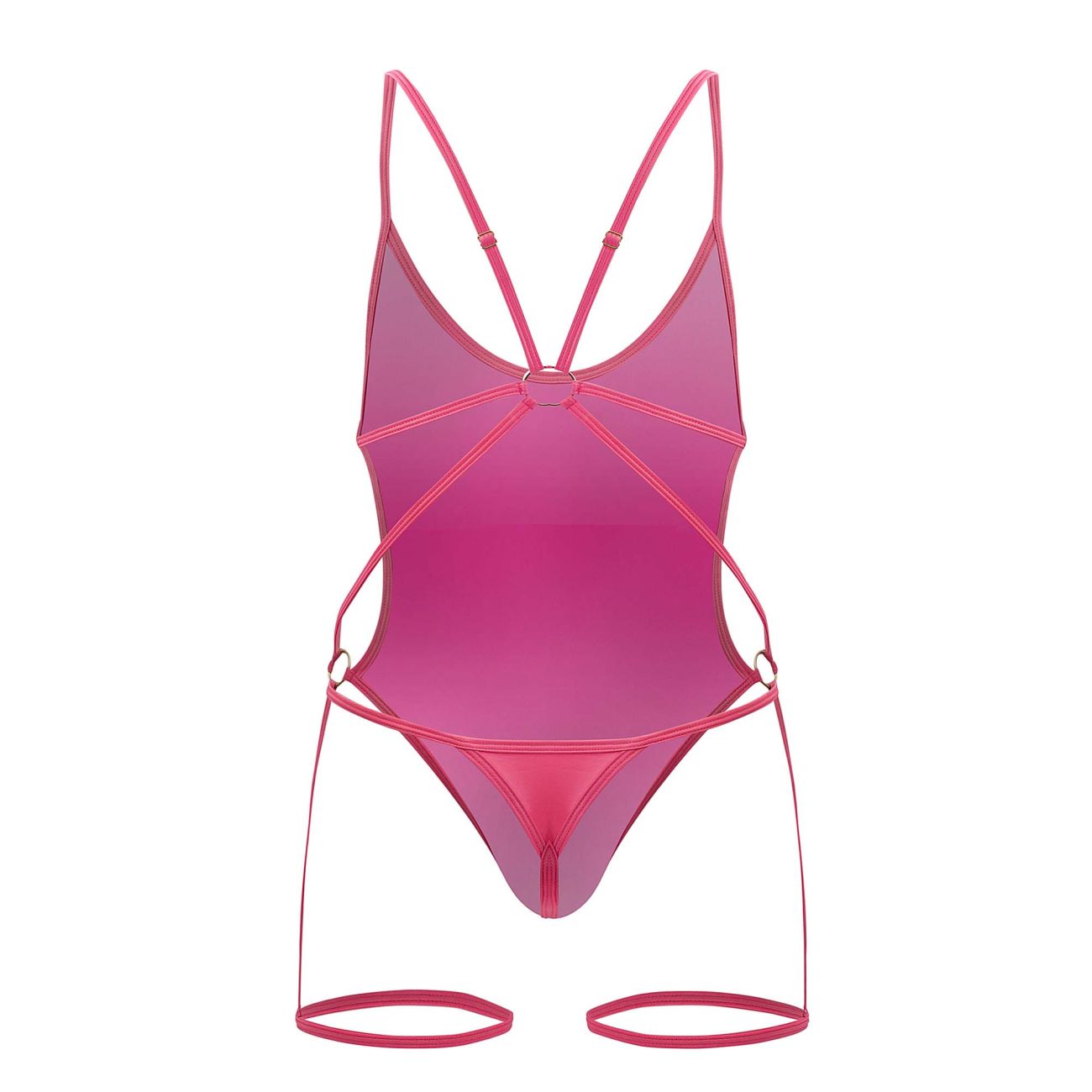 CandyMan 99697 Garter Bodysuit Pink