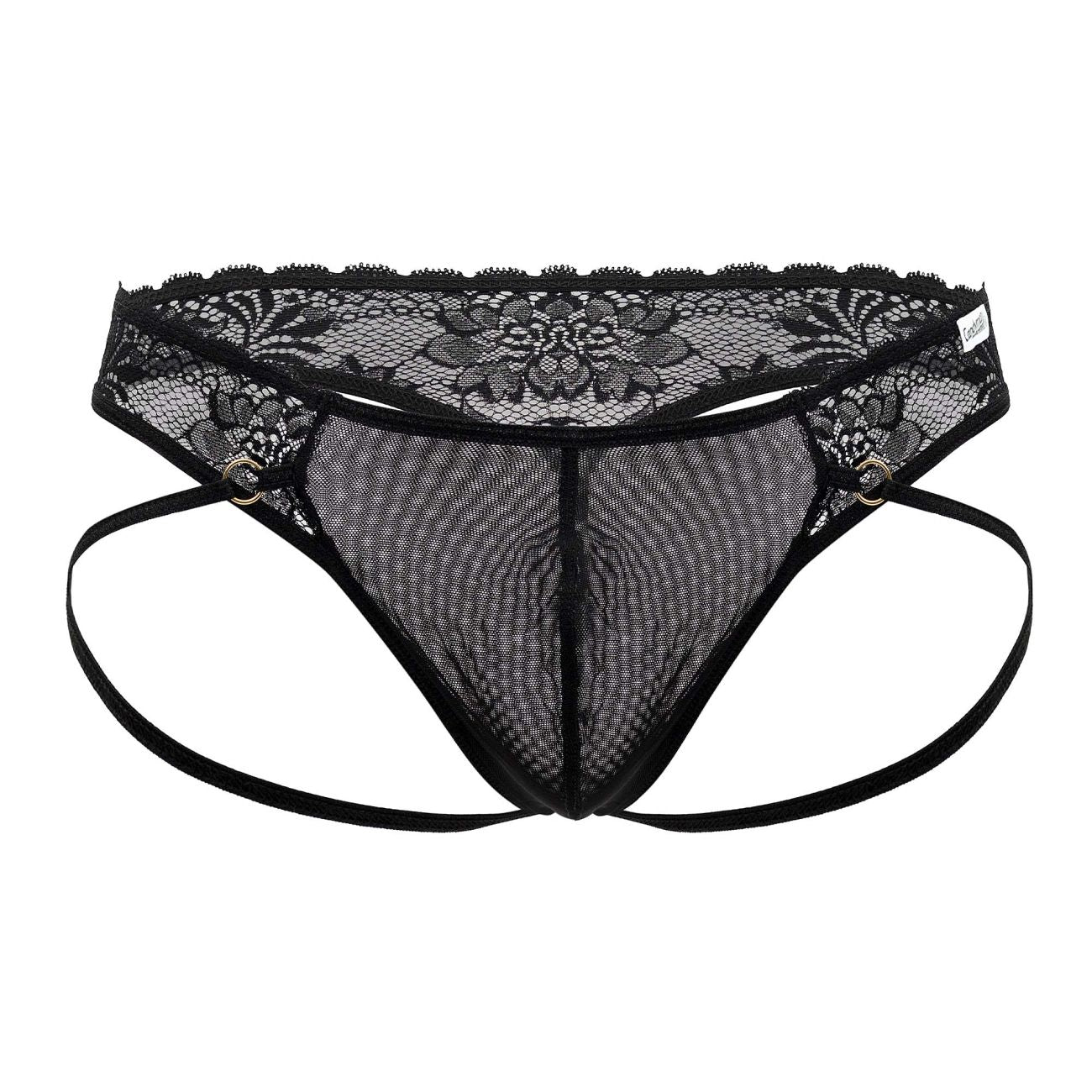 CandyMan 99747 Pretty Lace Thongs Black