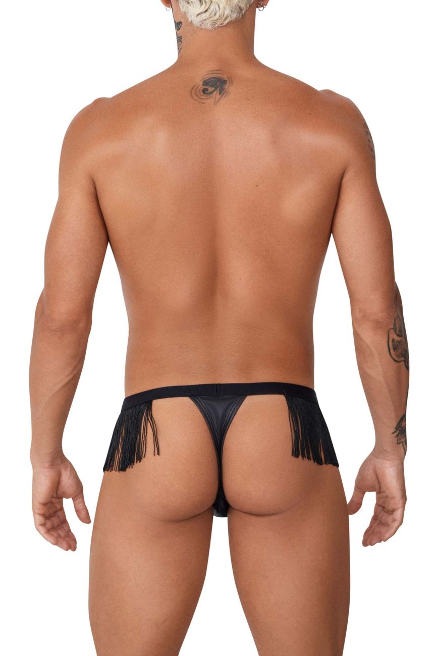 CandyMan 99754 Fringe Thongs Black