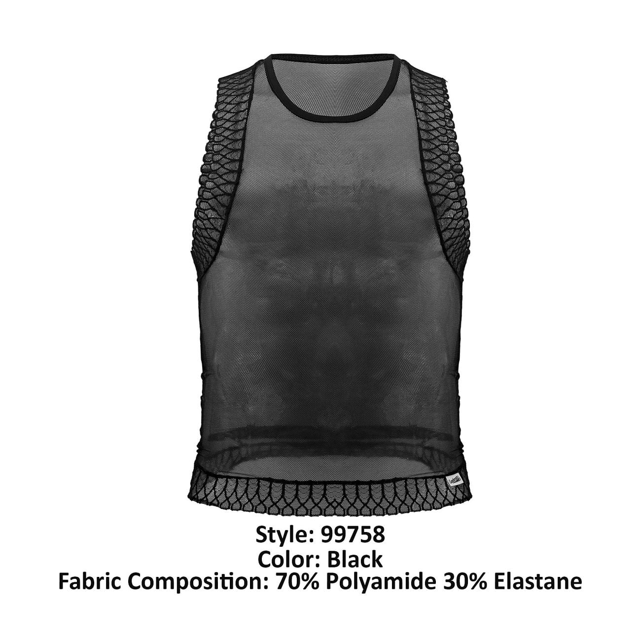 JCSTK - CandyMan 99758 Mesh Tank Top Black