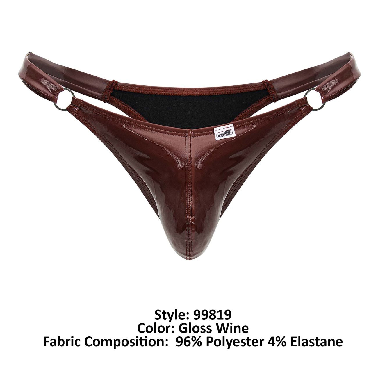CandyMan 99819 Dom Thongs with Chains Gloss Wine