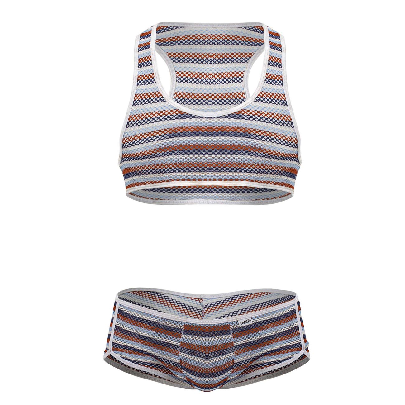 CandyMan 99859  Mens Sexy Two Piece Outfit Stripes