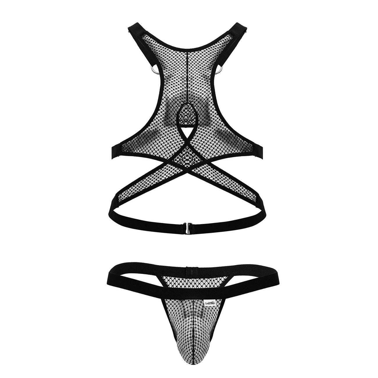 CandyMan 99862 Mens Fishnet Strappy Harness Outfit