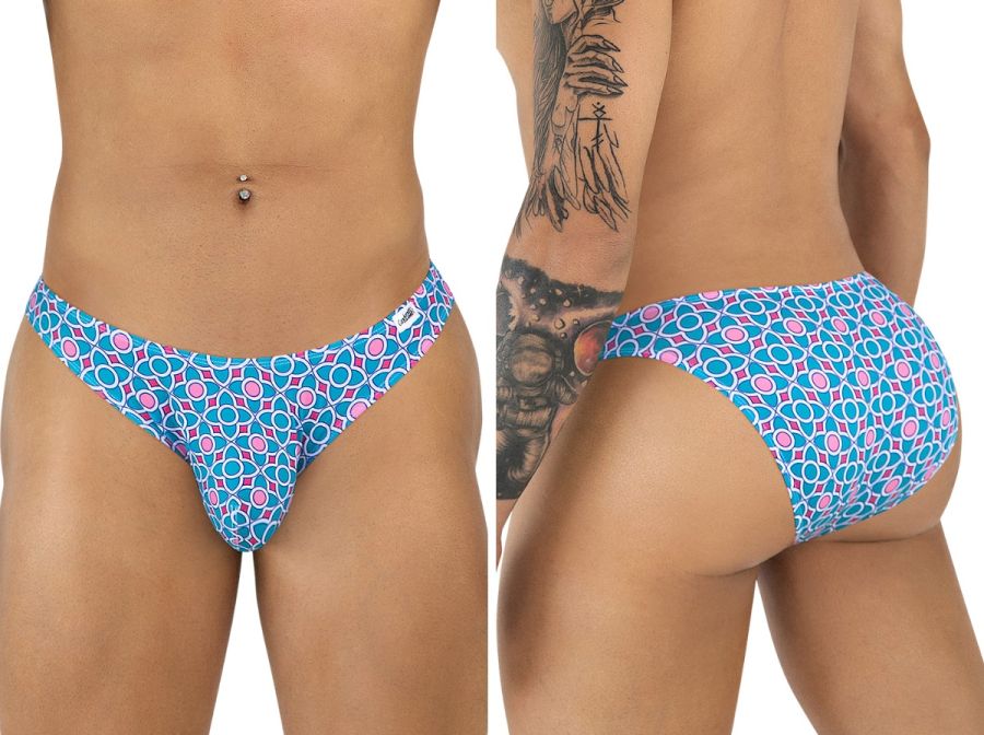 CandyMan 99923 Mens Vacation Energy Bikini Underwear Printed Blue