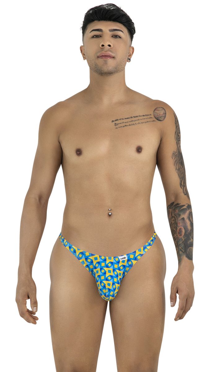 CandyMan 99924 Mens Colourful Modern Vibe Thongs Printed Turquoise
