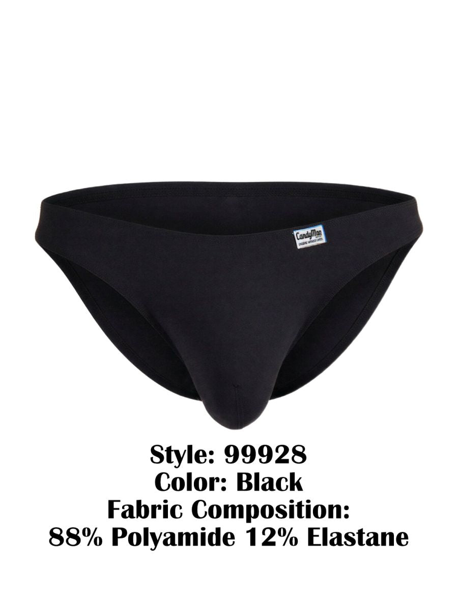CandyMan 99928 Mens Sleek & Sexy Bikini Underwear Black