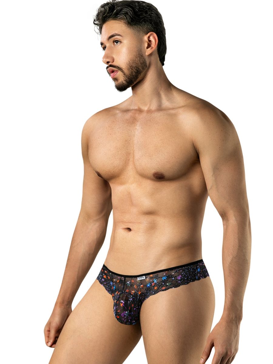 CandyMan 99975 Mens Printed Mesh Unleash Your Bold Style Thongs Color