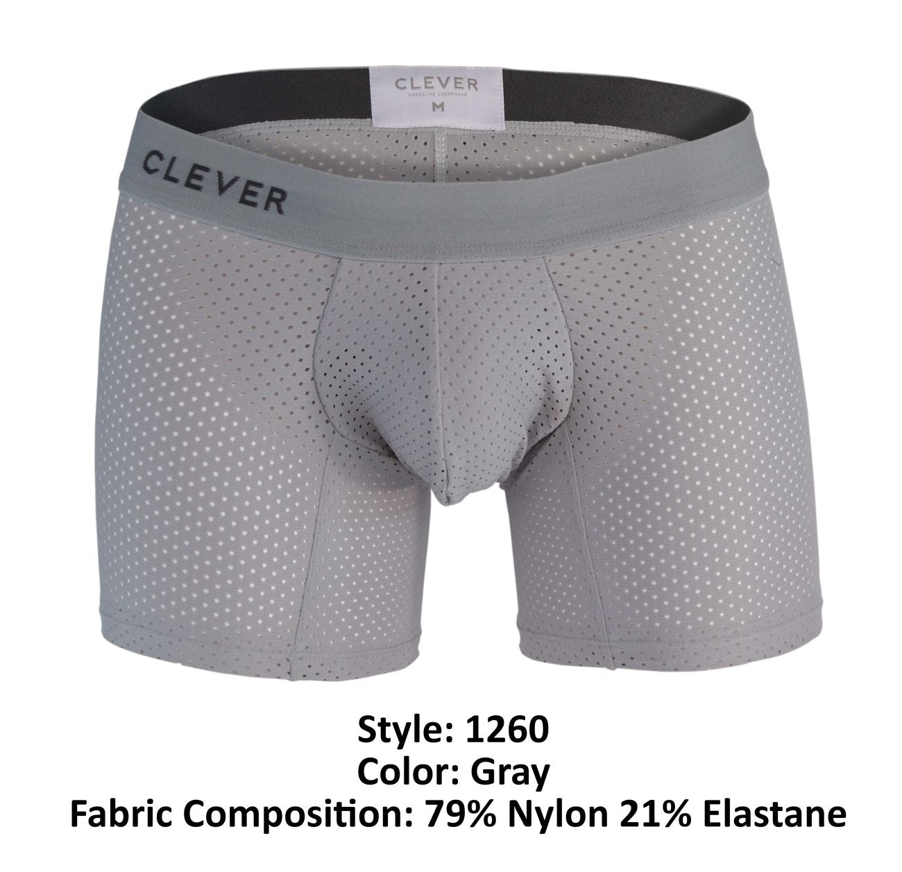 Clever 1260 Euphoria Boxer Briefs Gray