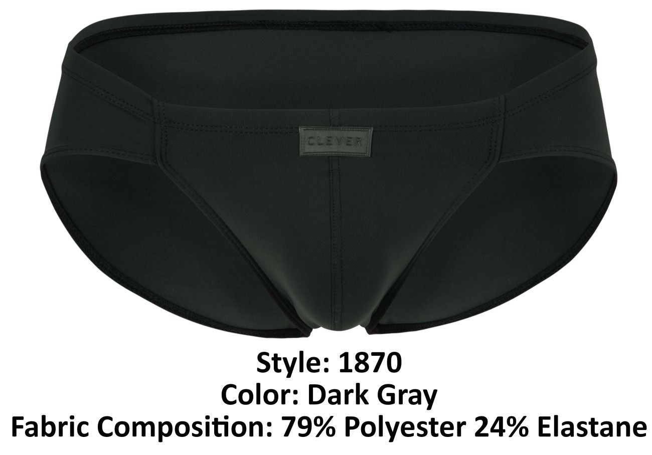 Clever 1870 Audaz Mens Barely There Bikini Dark Gray