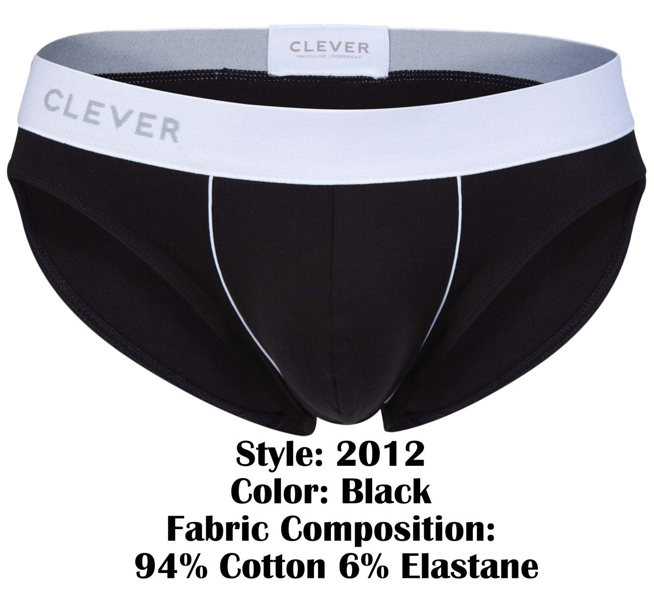 Clever 2012 Origen Mens Maximum Comfort Briefs Black