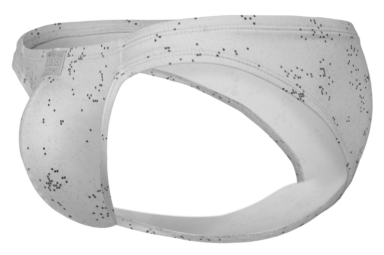 Clever 2039 Galaxy Mens Glitter Bikini Briefs White