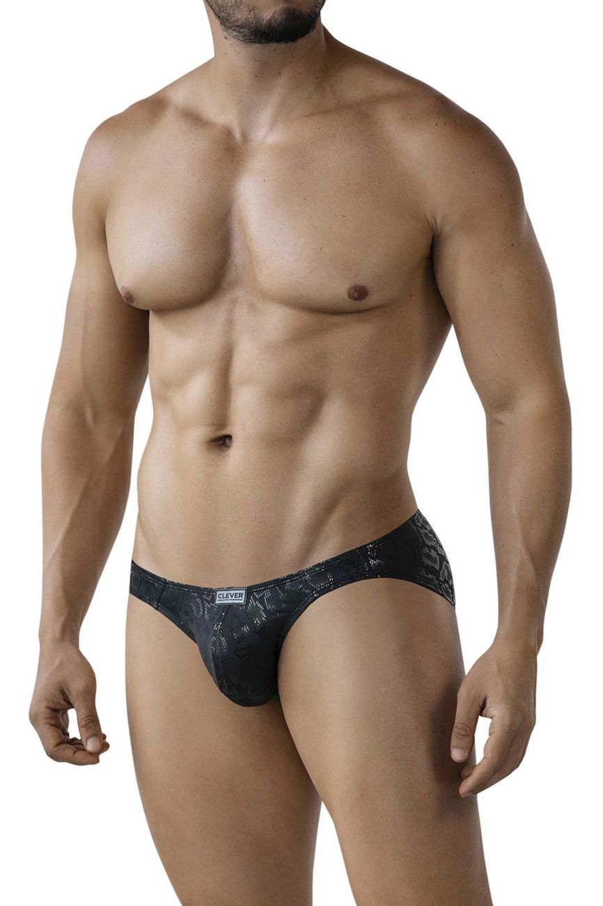 Clever 2040 Mens Luxe Bikini Briefs Black