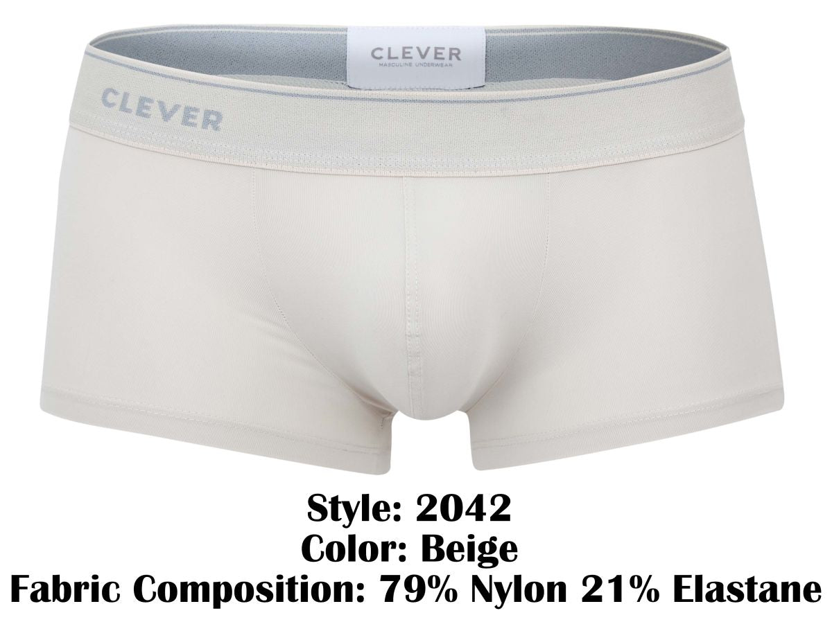 Clever 2042 Mendoza Mens Smooth Body Hugging Trunks Beige