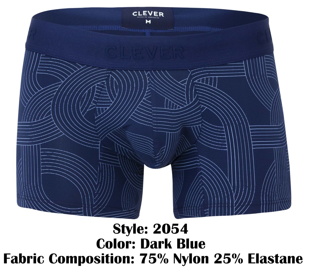 Clever 2054 Mens Modern Classic Trunks Dark Blue