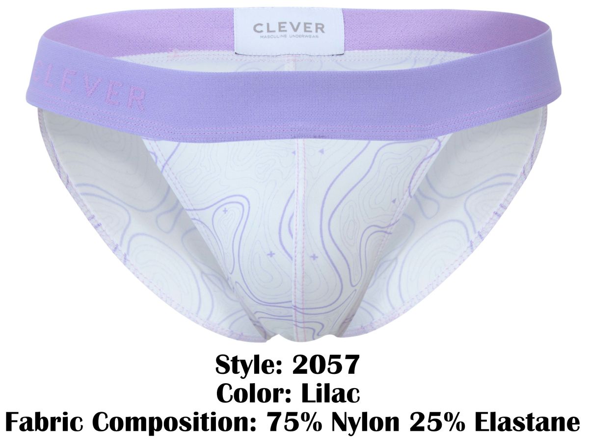 Clever 2057 Maze Mens Sporty Modern Bikini Brief Green