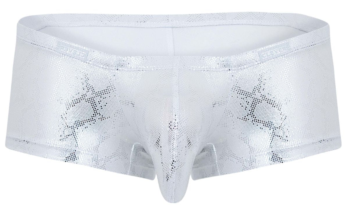 Clever 2061 Mens Diamond Metallic Trunks Silver