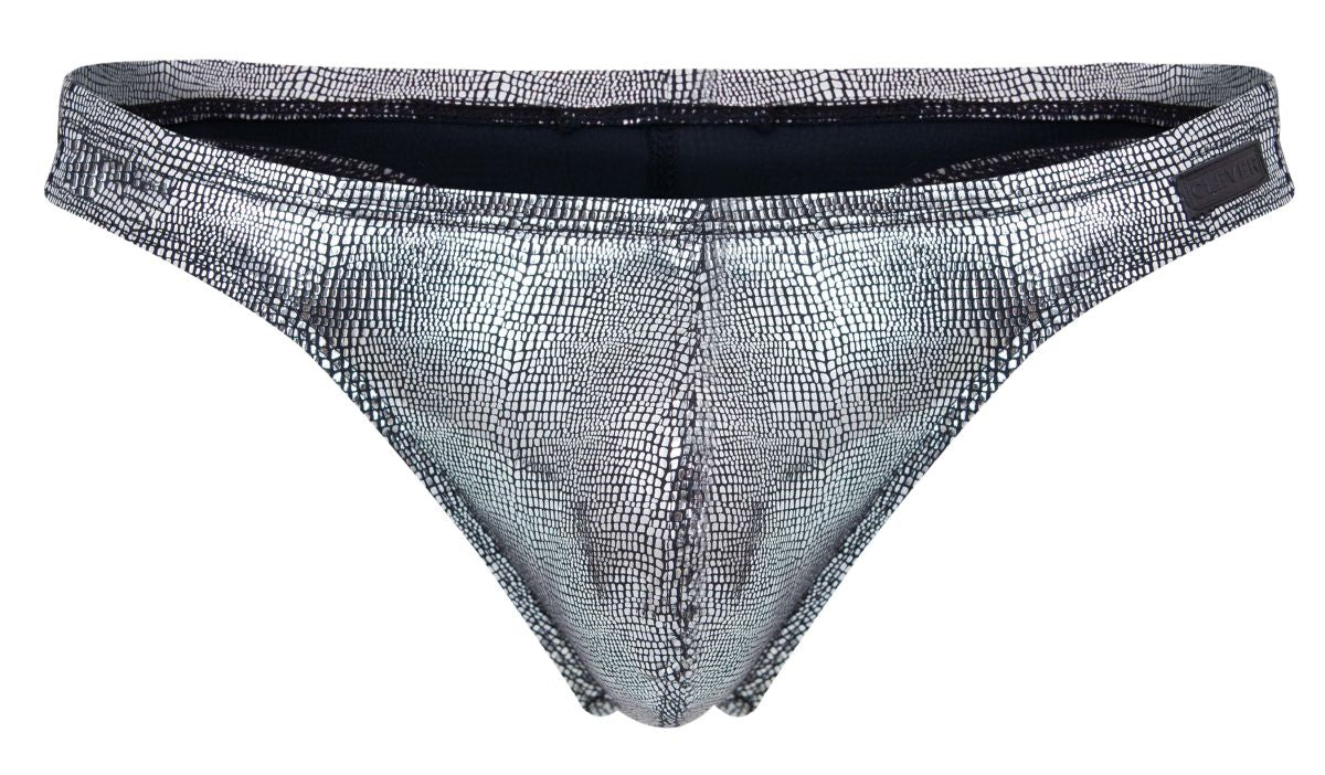 Clever 2072 Sparkles Mens Metallic Thongs Black