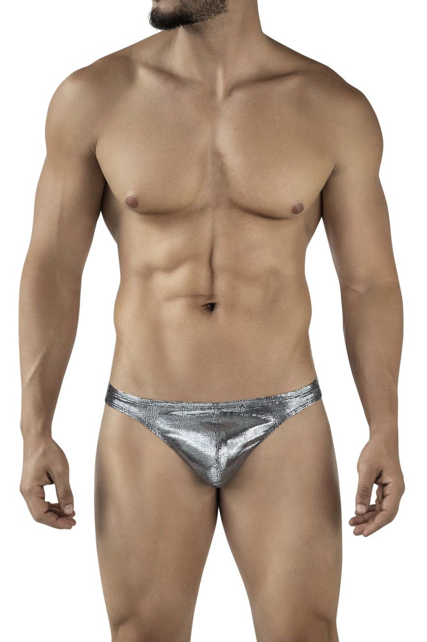 Clever 2072 Sparkles Mens Metallic Thongs Black