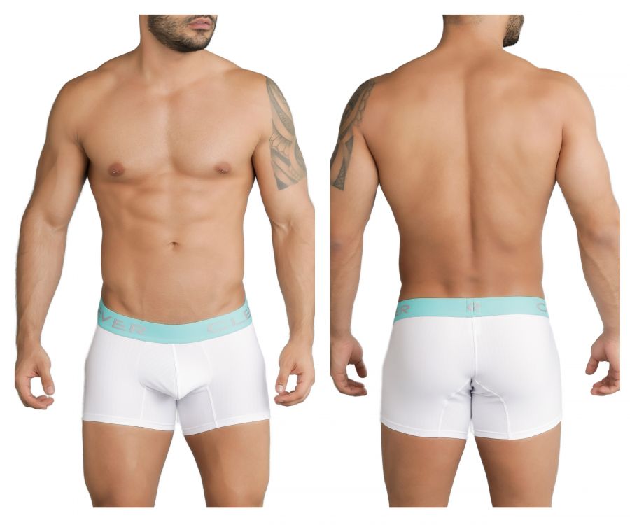 Clever 2199 Limited Edition Boxer Briefs Trunks White Aqua