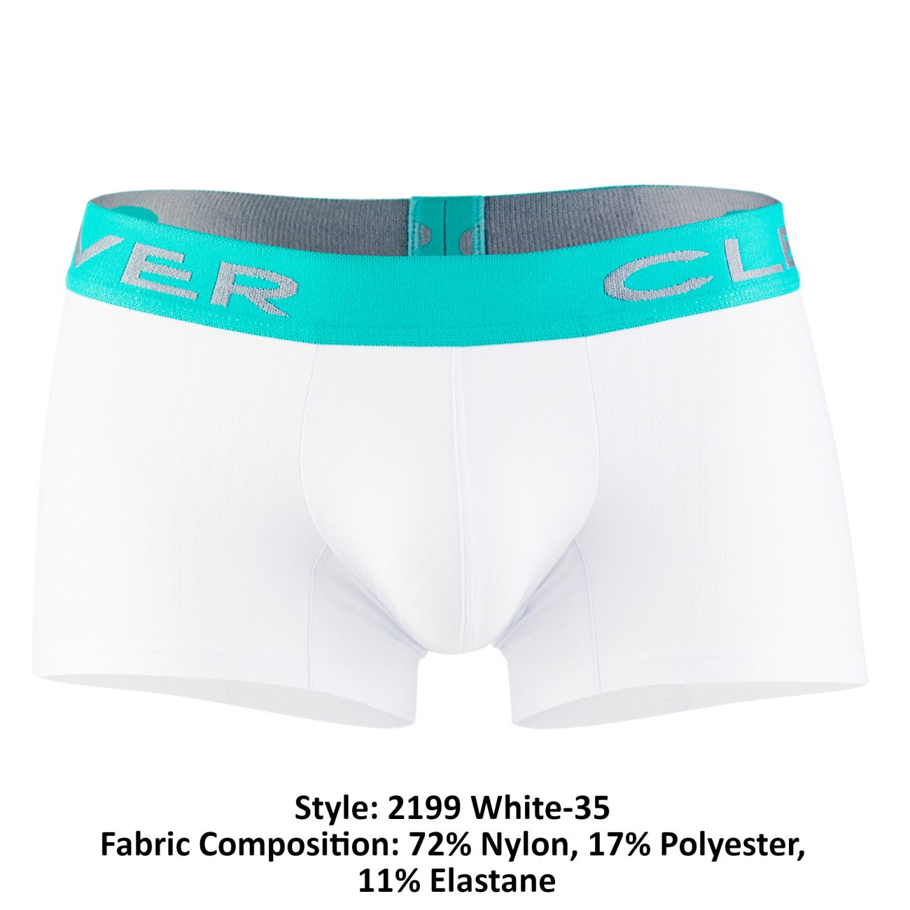 Clever 2199 Limited Edition Boxer Briefs Trunks White Aqua