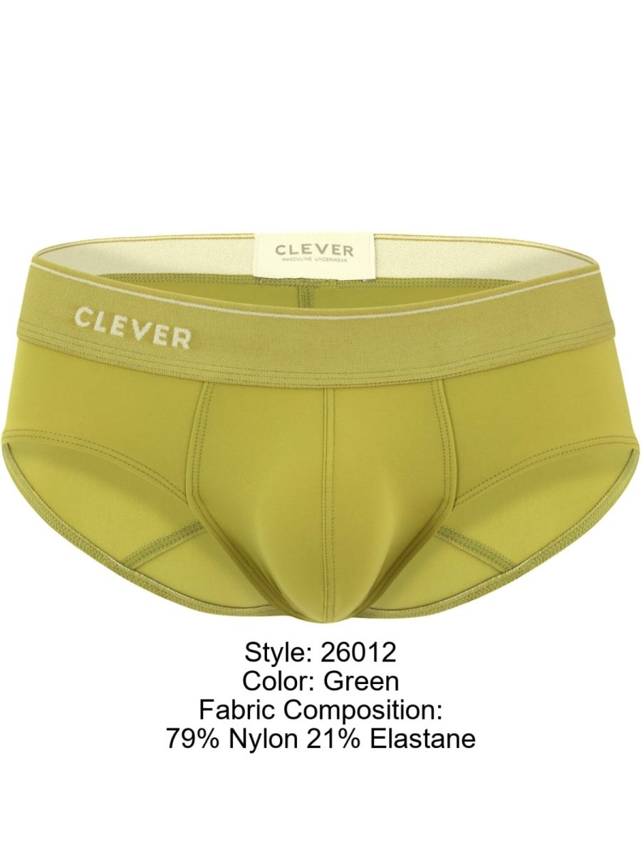 Clever 26012 Clever Performance Low-Rise Briefs in Olive Green