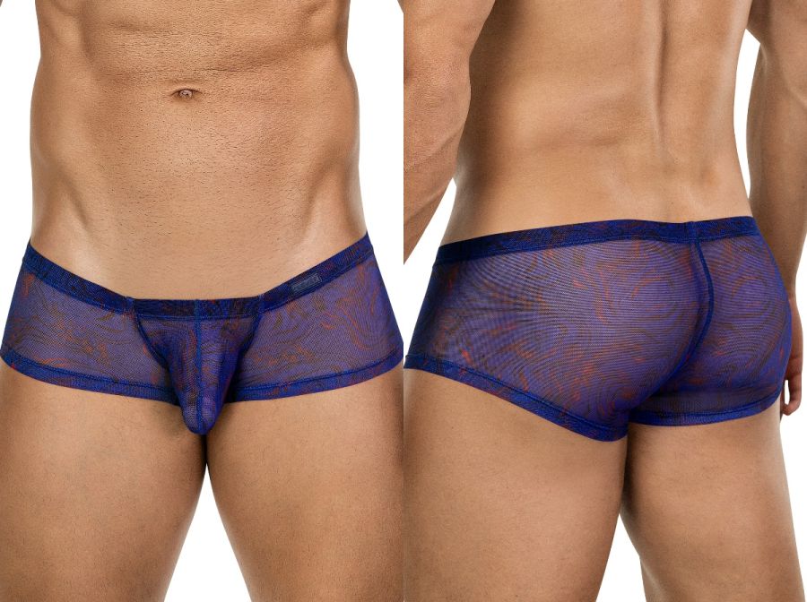 26033 Calipso Male Sheer Low Rise Trunks Blue