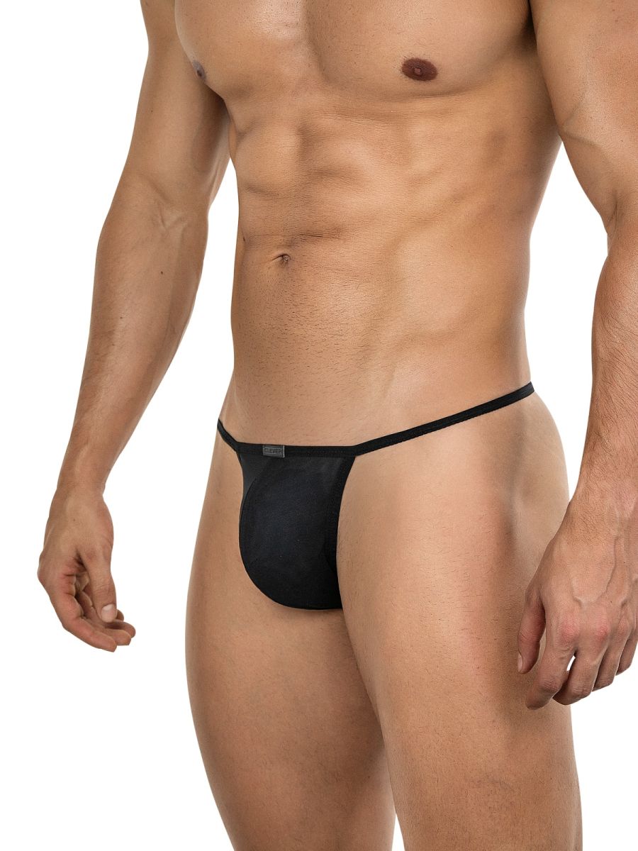 26058 Eos Male Intimate Wardrobe Sheer Thongs Black