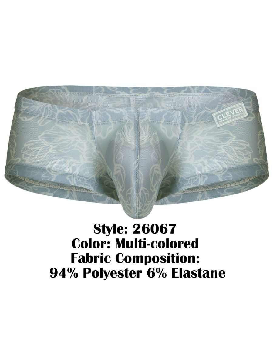 Clever 26067 3PK Australian Latin Mens Sheer Mesh Trunks Multi-Coloured