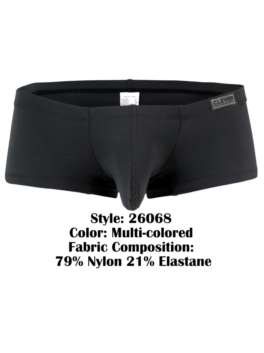 Clever 26068 3PK Australian Latin Mens Smooth & Sexy Trunks Multi-Coloured