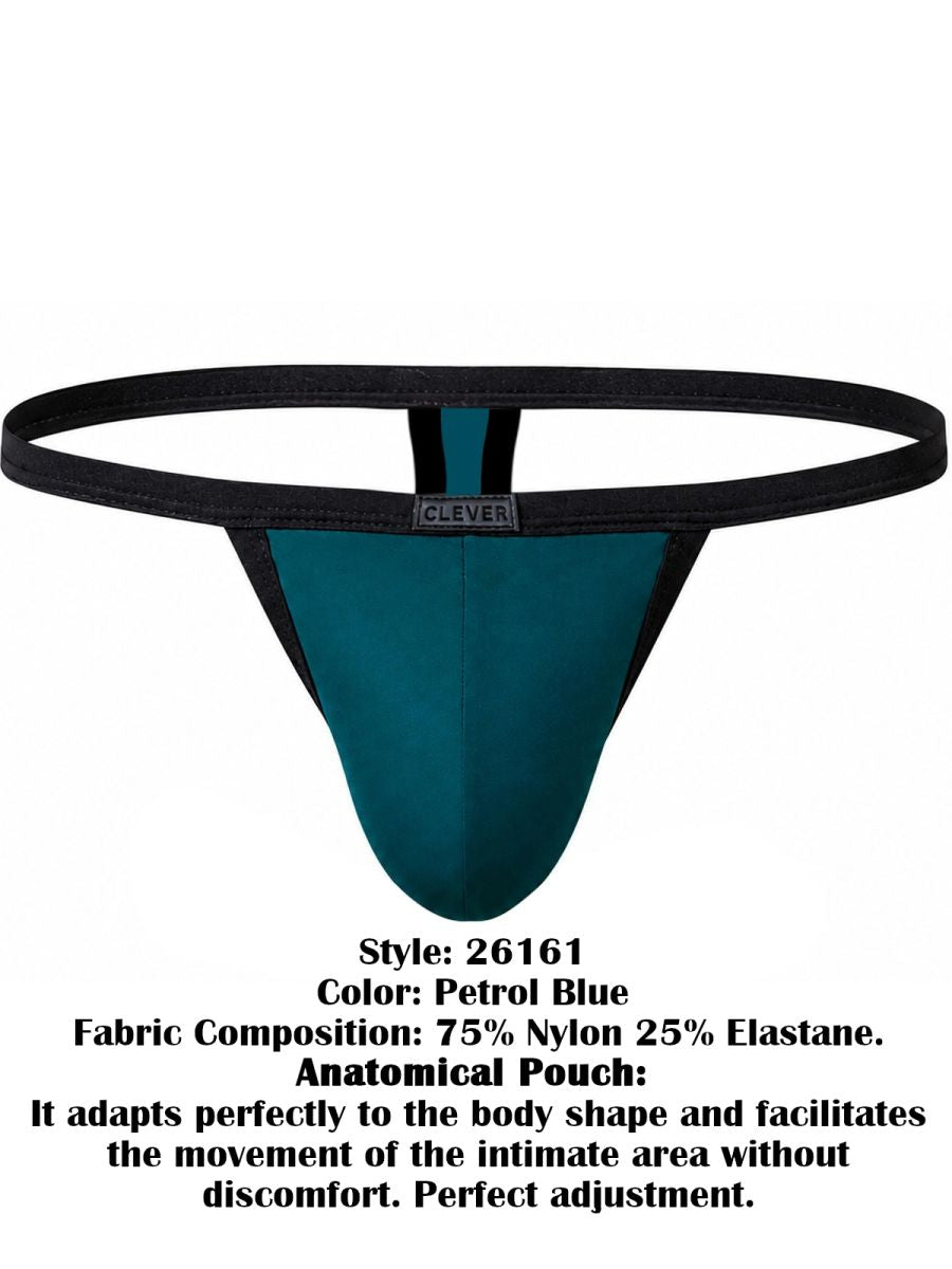 Clever 26161 Boreas Mens Maximum Confidence & Comfort Modern Thongs Petrol Blue