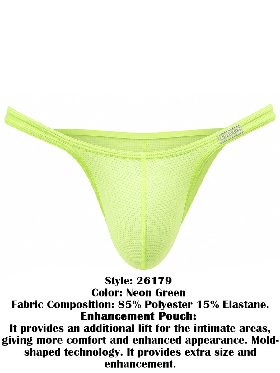 Clever 26179 Cronos Mens Daily Essentials Collection Briefs Neon Green