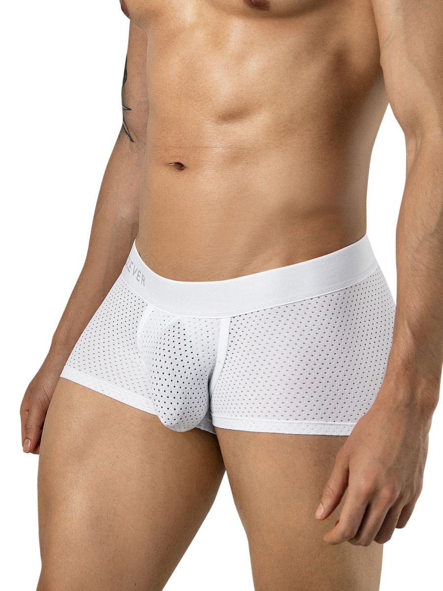 Clever 26181 Ulises Mens Ergonomically Scrulted Pouch Trunks White
