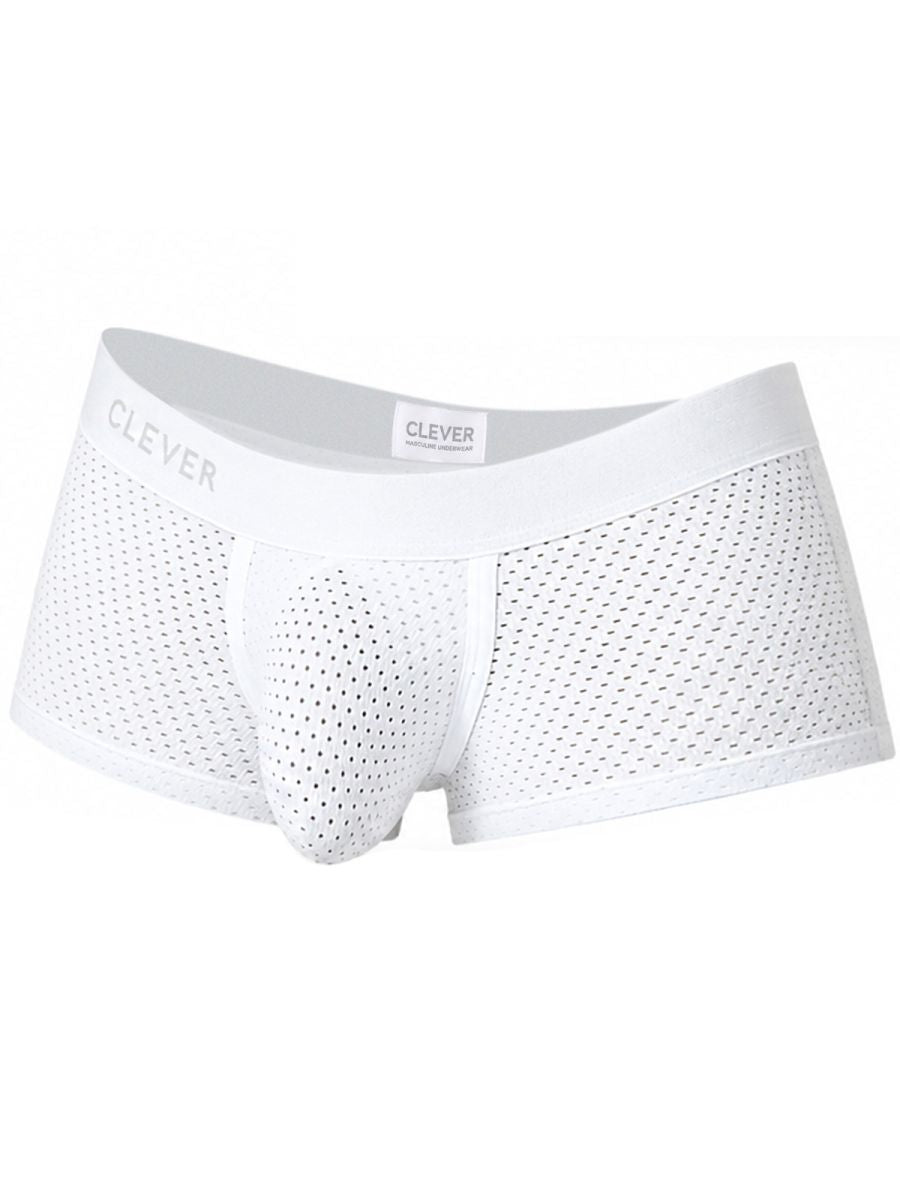 Clever 26181 Ulises Mens Ergonomically Scrulted Pouch Trunks White