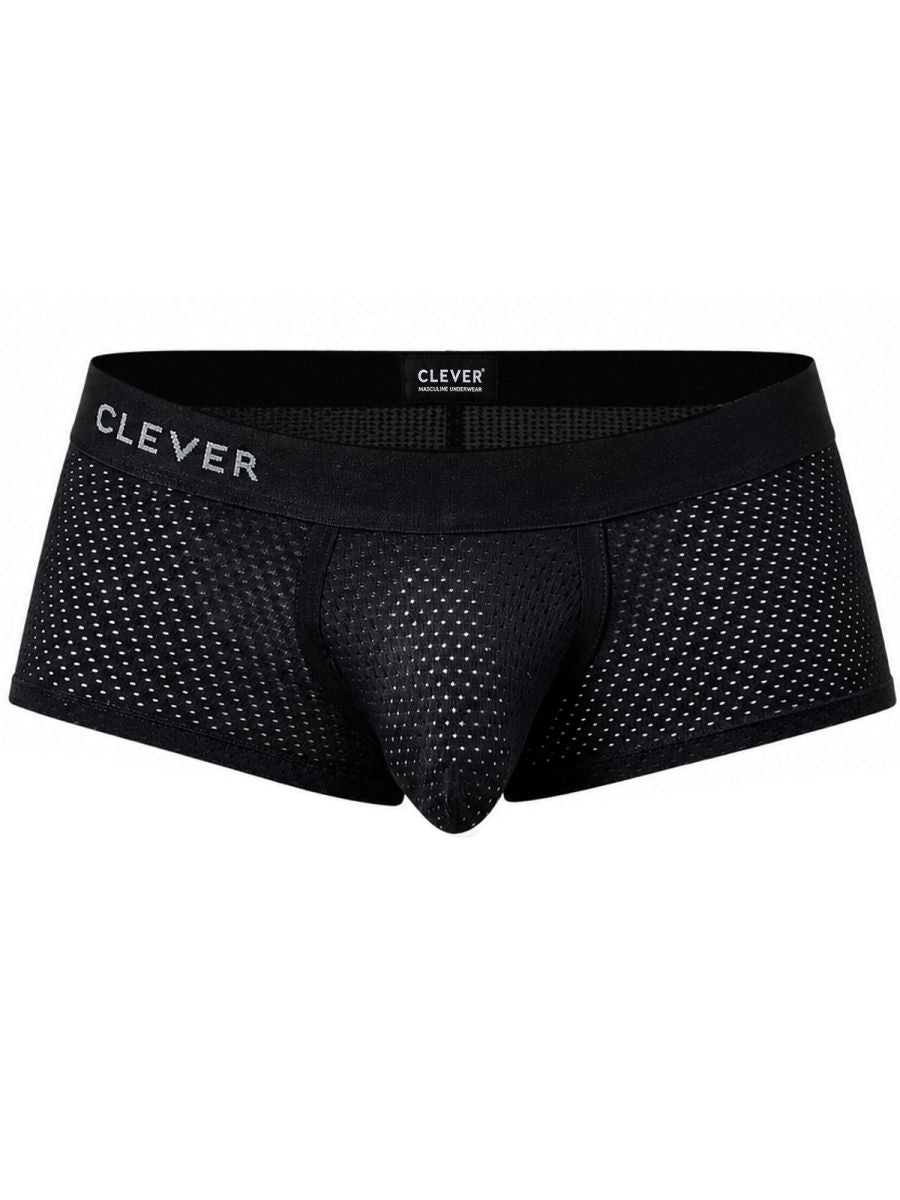 Clever 26184 Ulises Mens Ergonomically Scrulted Pouch Trunks Black