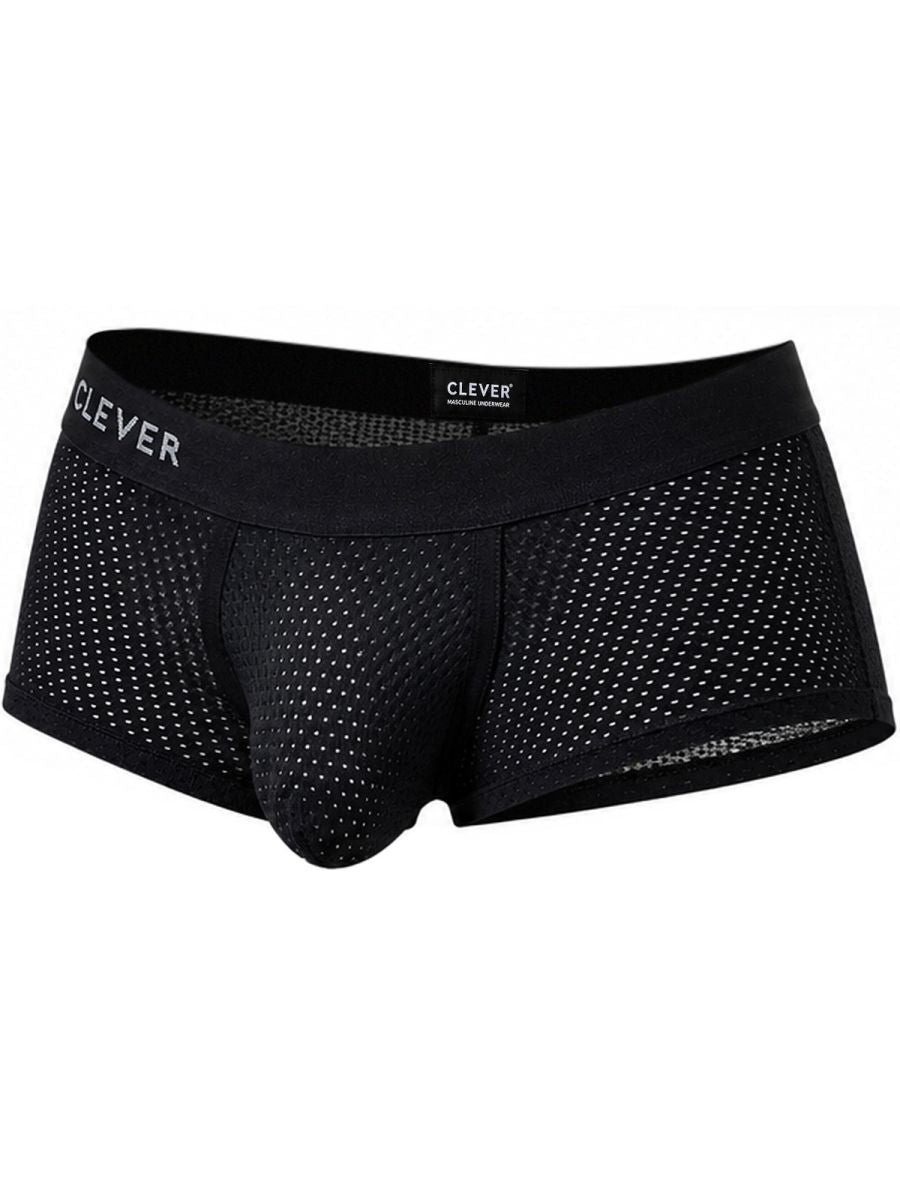 Clever 26184 Ulises Mens Ergonomically Scrulted Pouch Trunks Black