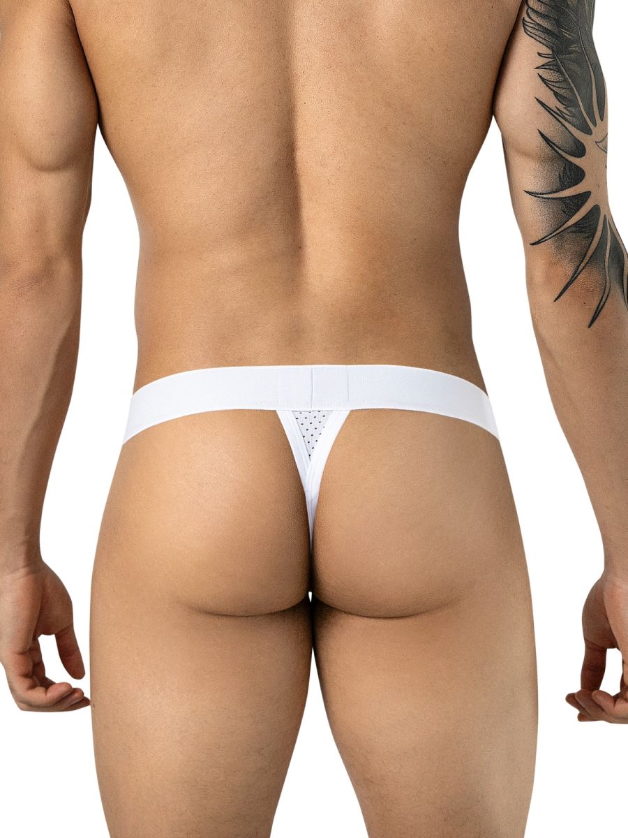 Clever 26189 Ulises Mens Kangaroo Pouch Internal Structured Thongs White