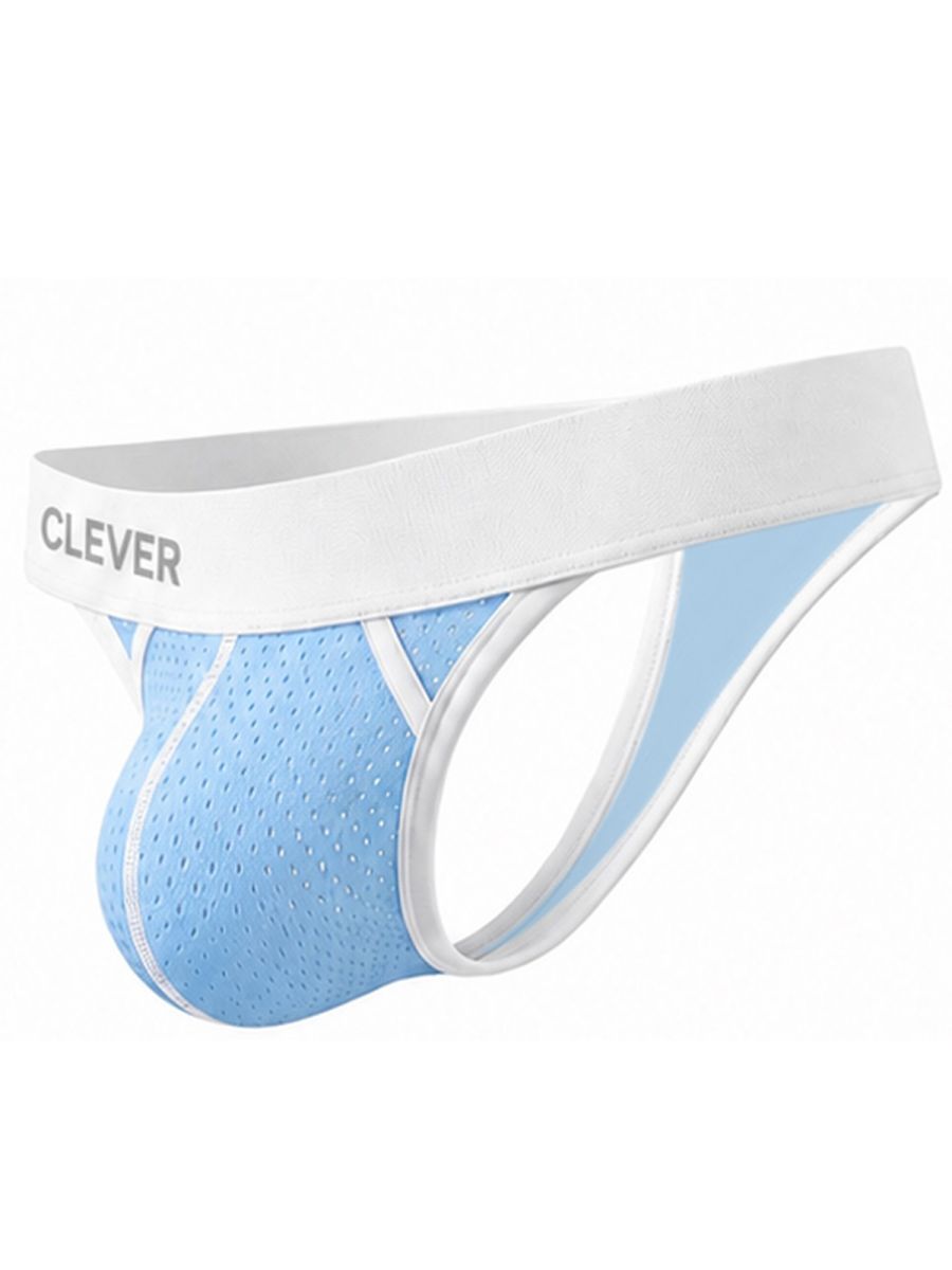 Clever 26190 Ulises Mens Kangaroo Pouch Internal Structured Thongs Light Blue