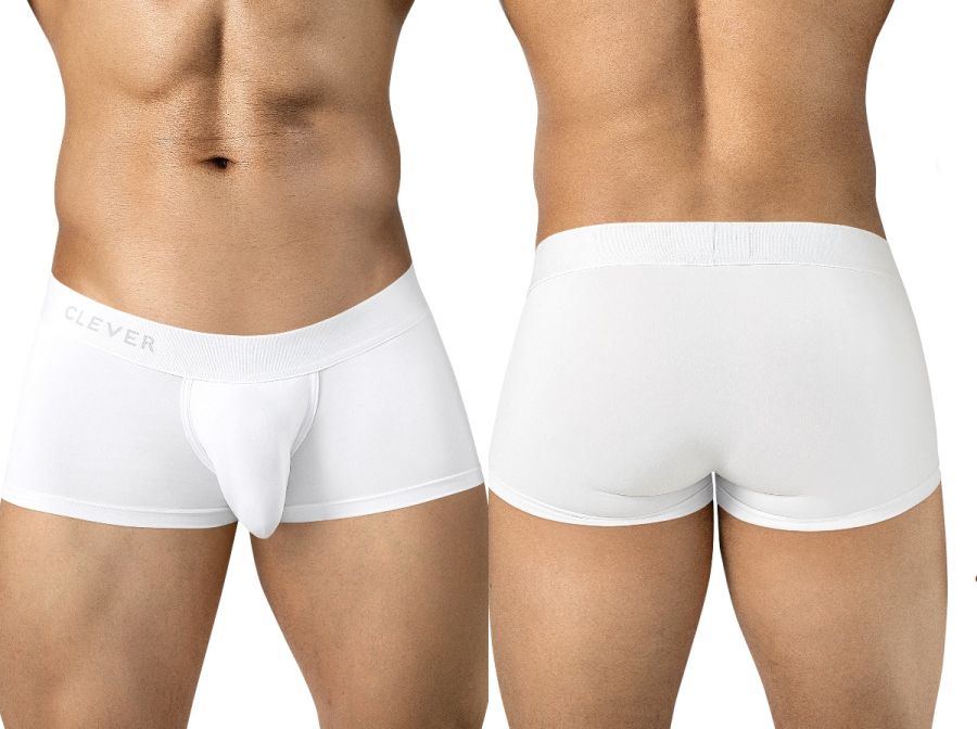 Clever 26207 Mompox Mens Sleek Body Defining Trunks White