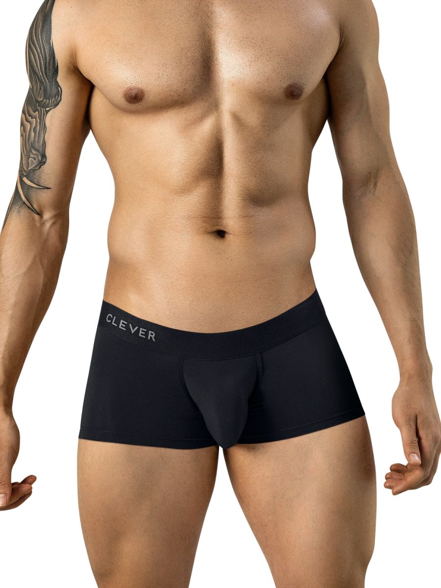 Clever 26208 Mompox Mens Sleek Body Defining Trunks Black