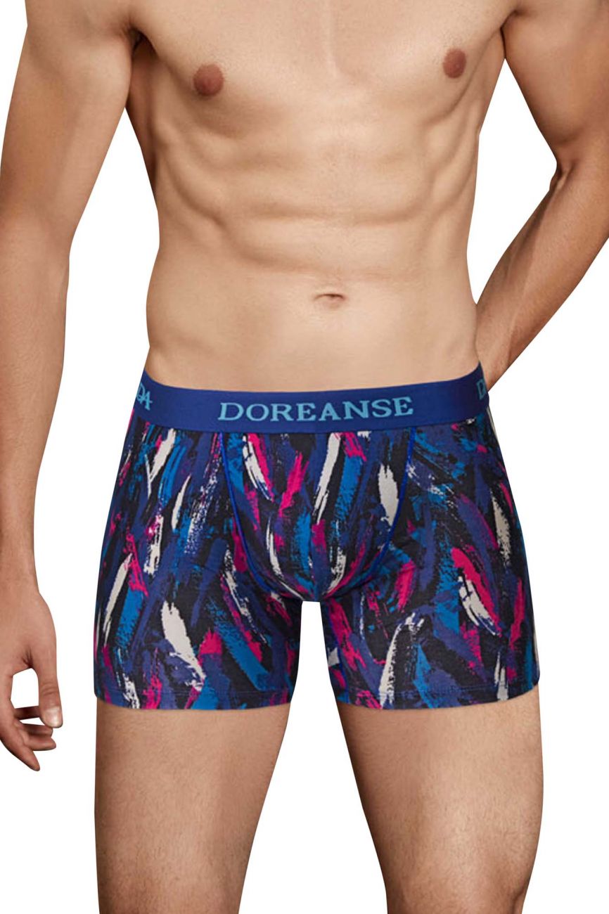 Doreanse 1704-PRN Neon Sport Mens Trunks Printed Blue