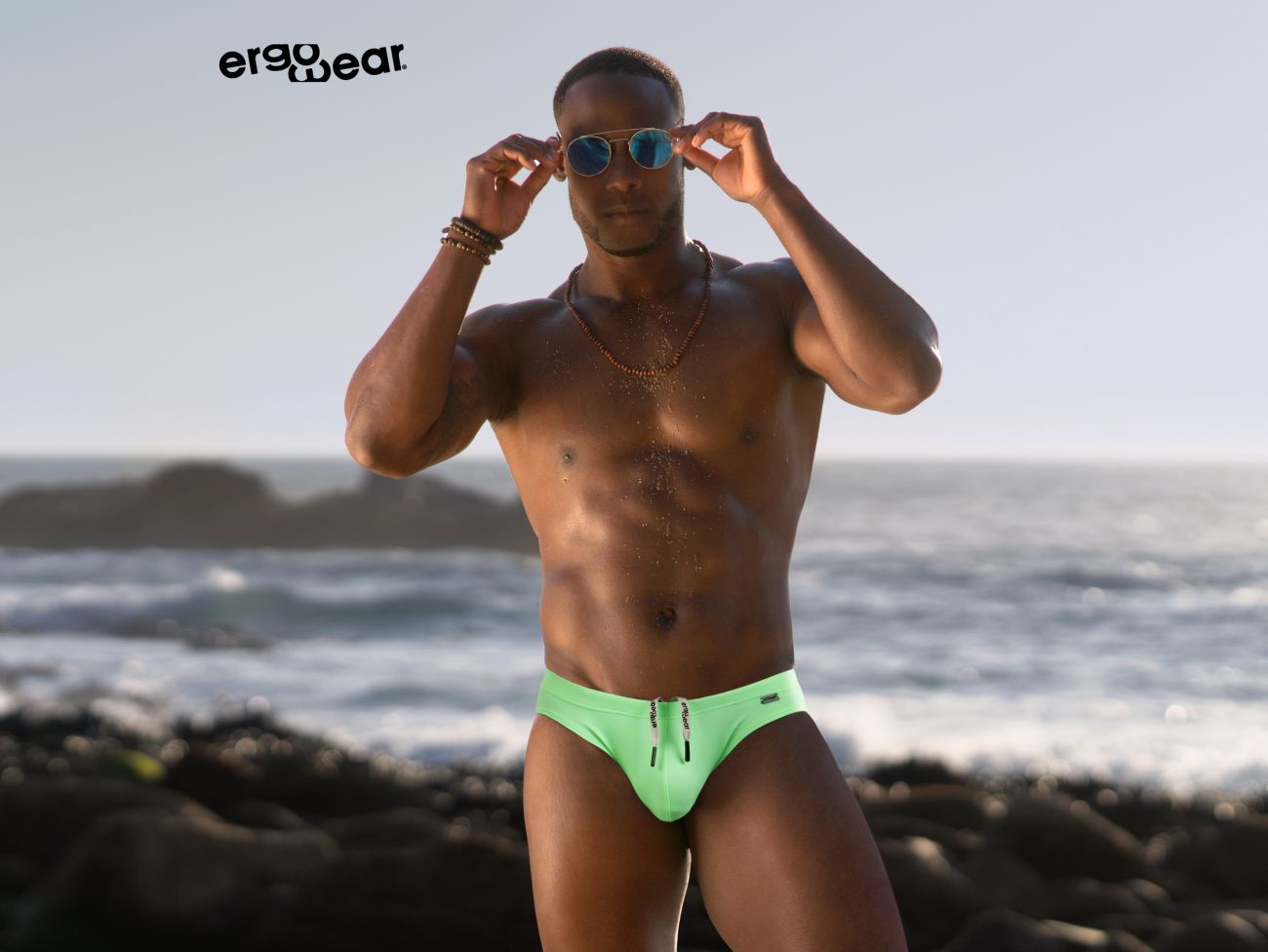 ErgoWear EW1692 X4D SW Swim Briefs Bright Green