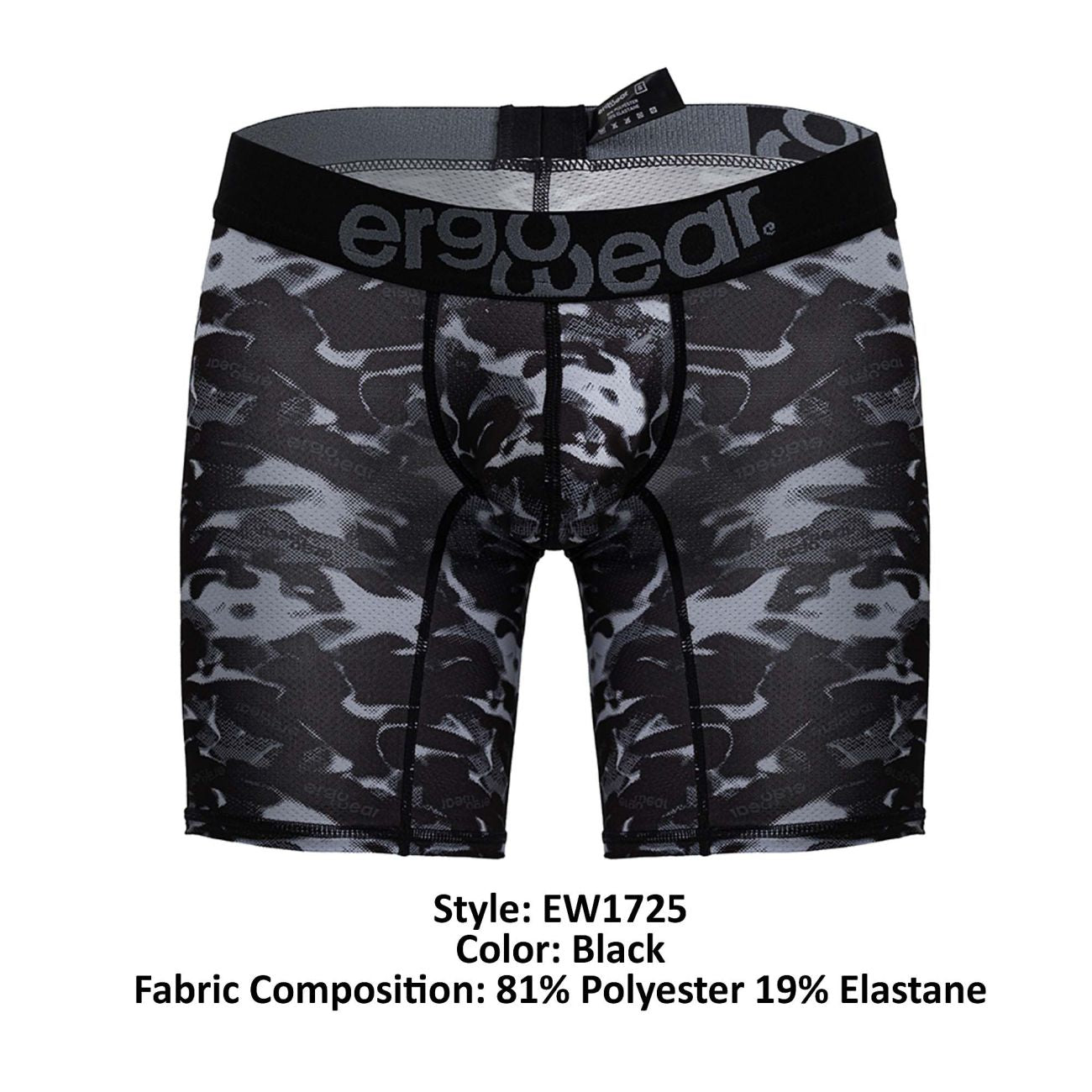 ErgoWear EW1725 MAX SE CAMO Boxer Briefs Black