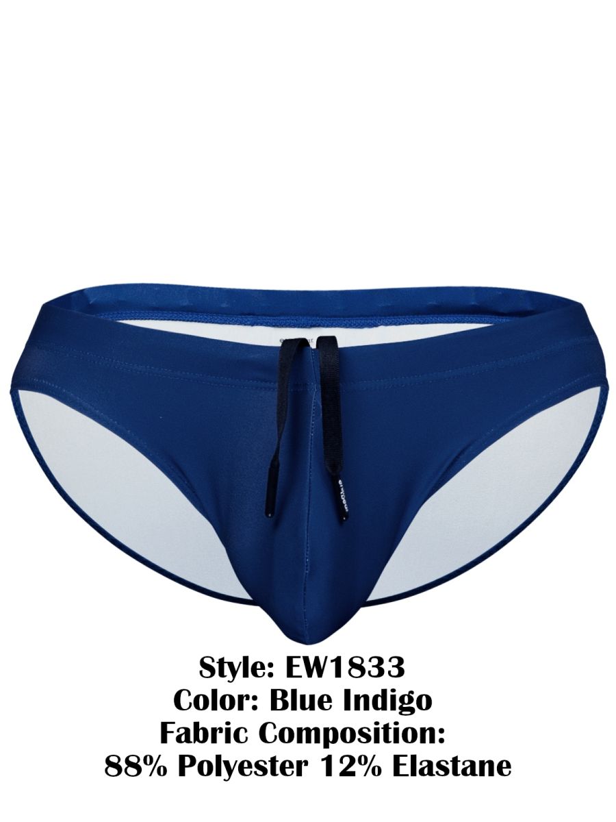 ErgoWear EW1833 Sleek Performance Men's Swim Bikini Blue Indigo